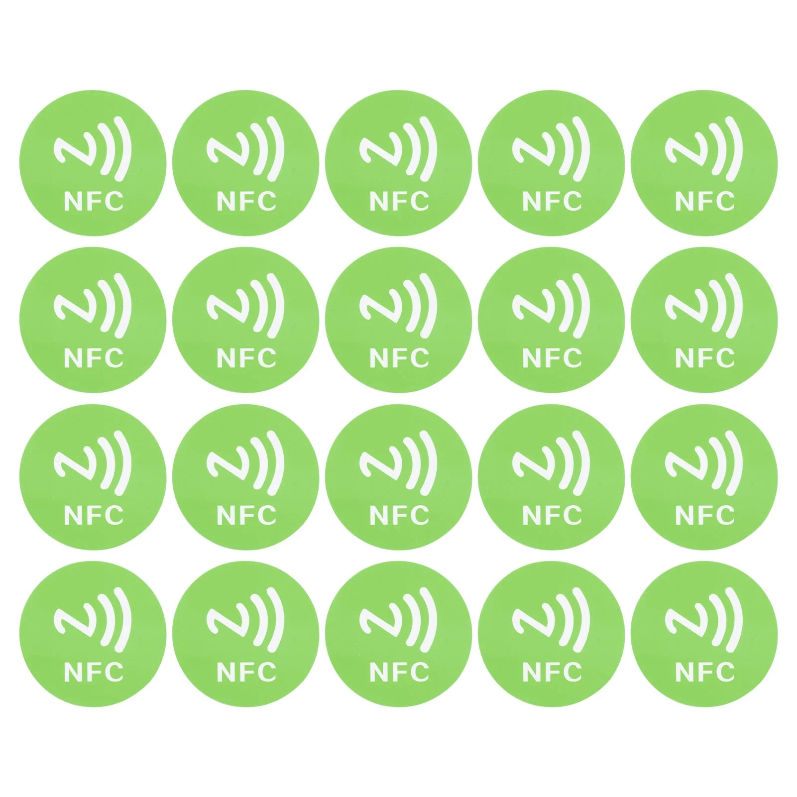 

20PCS NFC Stickers Compact Portable Interference Resistant Rewritable CUID NFC Adhesive for NFC Enabled Devices