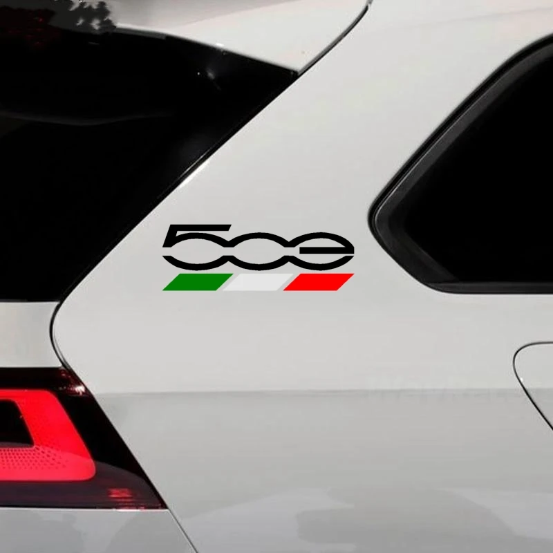 2Pcs,Car Body Reflective Sticker For Fiat Abarth 595 695 500 500X 500e 500L Punto Bravo Argo Tipo Panda Accessories,Italy flag