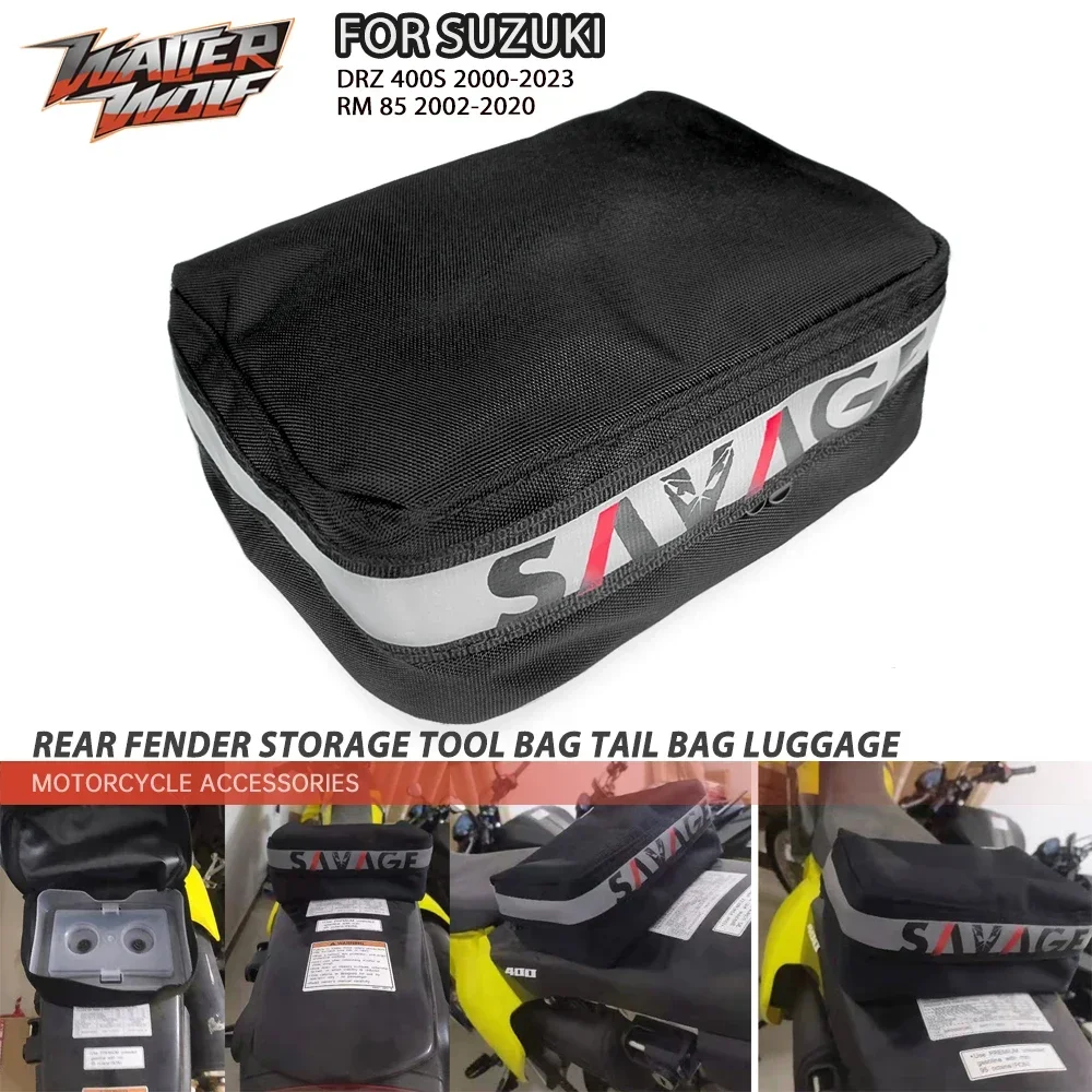 

Rear Fender Storage Tool Bag For SUZUKI DRZ 400SM/DR-Z 125L RM 85L Universal Motorcycle Gloves Pack Tools Luggage Tail Bags