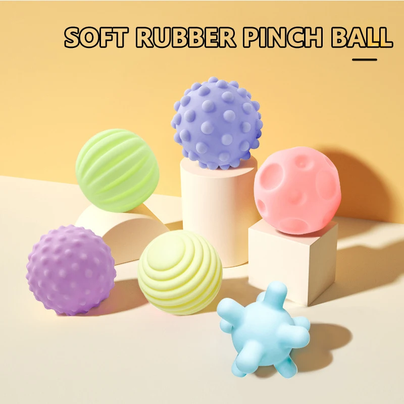 

4 шт./6 шт. детские игрушки сенсорные шарики для детей текстурированный сенсорный шарик для рук мягкий массажный мяч детские погремушки сенсорные игрушки