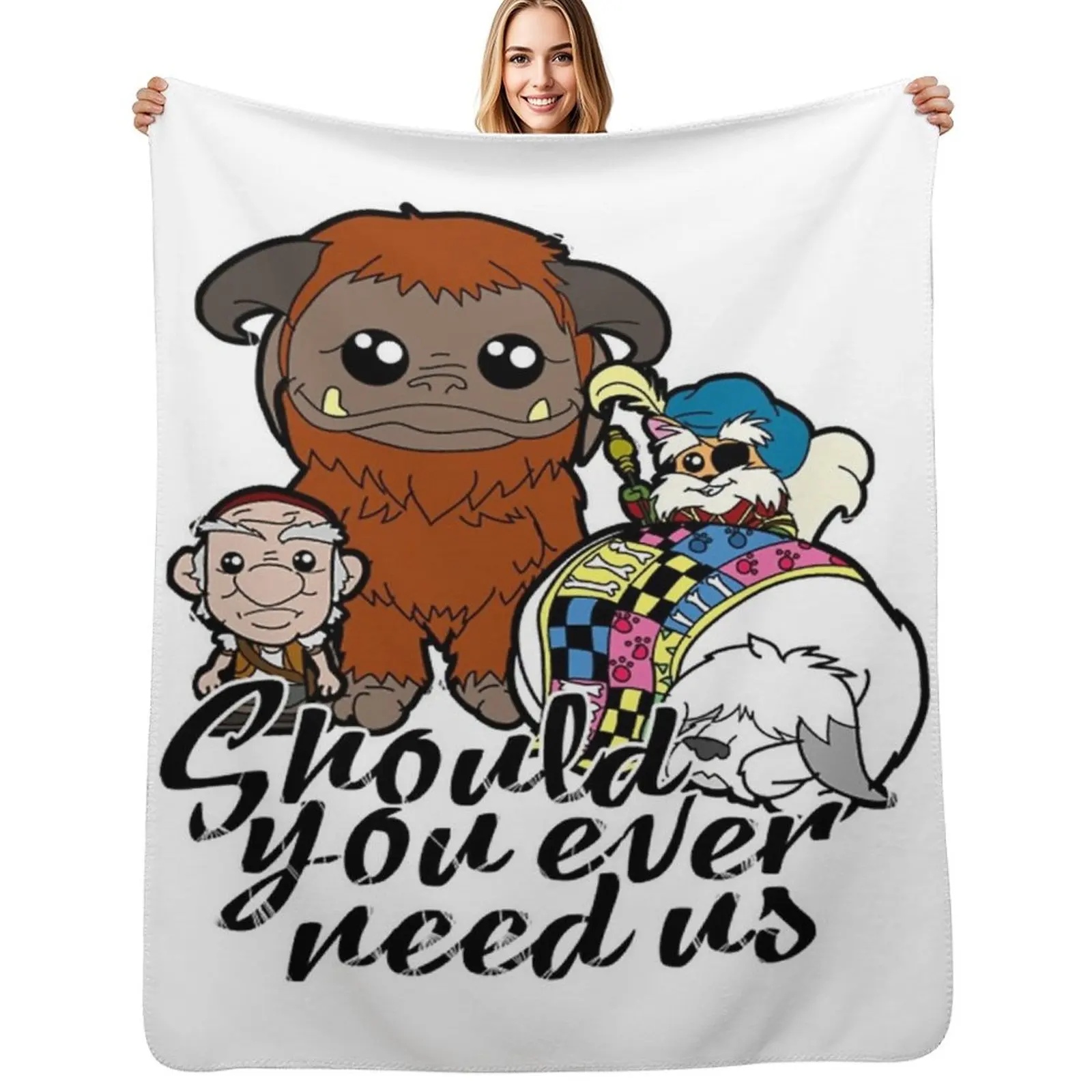 Funny Should you ever need us Throw Blanket Lightweight Cozy Blanket for Bed Sofa