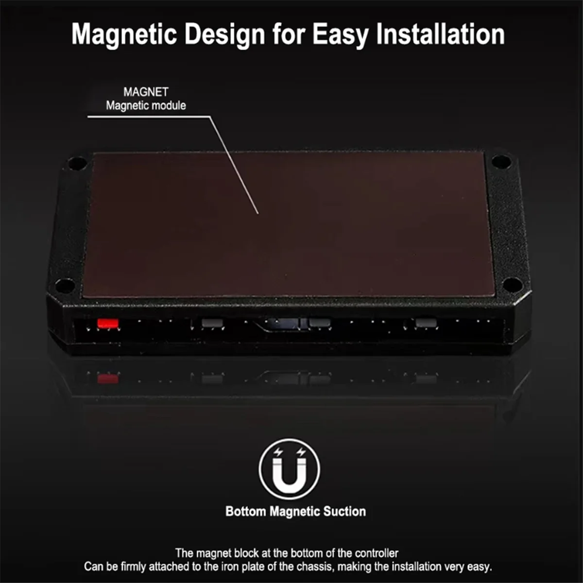 A57G-AUSEN 4-контактный ШИМ-концентратор контроля температуры ARGB Shenguang, синхронный вентилятор для корпуса, подходит для универсального компьютерного регулятора