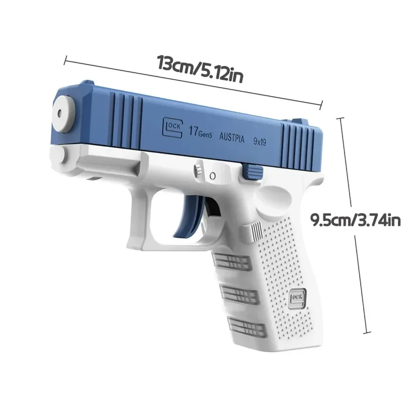 Pistola de agua no eléctrica de alta presión para niños, niños, niñas y adultos, tiro automático completo, juguete de playa, Verano