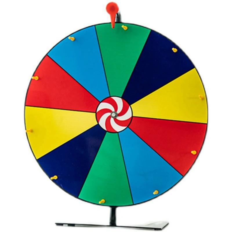 Top!-Tabletop Spinning Prize Wheel 10 Slots Editable Spinning Wheel With Dry Erase Pen For Fortune Spin Game Board Game