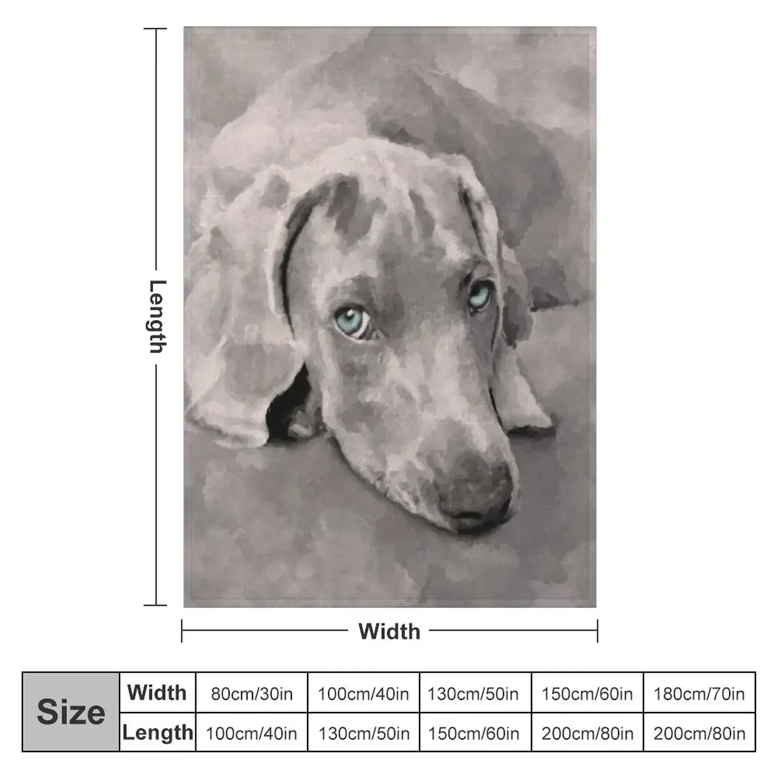 Weimaraner Dog Mixed Media Throw Blanket Loose Comforter wednesday Blankets For Sofas Blankets