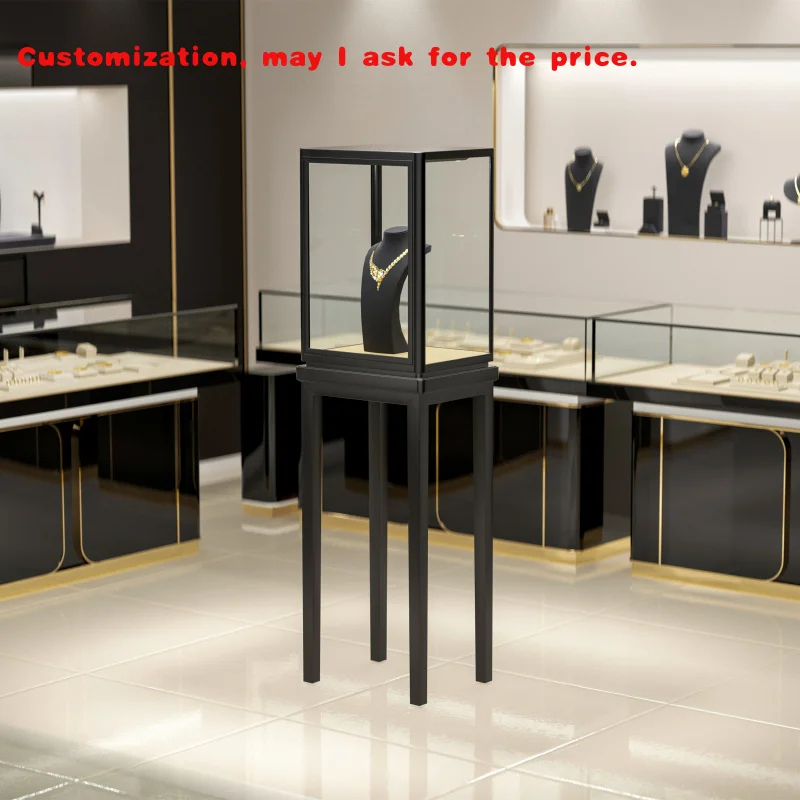 

на заказ. Роскошный выставочный зал, деревянная стеклянная витрина для ювелирных изделий, шкафы для ювелирных изделий со светодиодной подсветкой