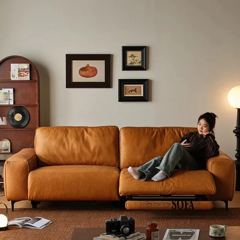 Orange 3 Seater Living Room Sofas Aesthetic Nordic Oversized Reading Lazy Sofa Lounge Luxury Daybed Bank Woonkamer Furniture