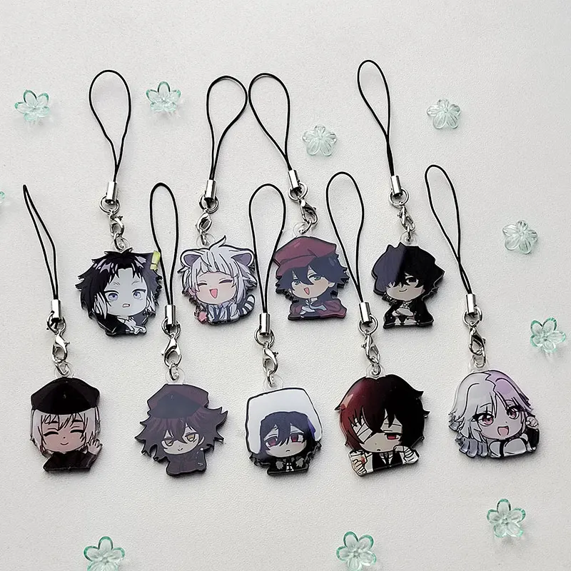 Брелки BSD Подвески для мобильных телефонов Dazai, Nikolai, Sigma and Rampo Edogawa