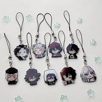 BSD keychains Dazai, Nikolai, Sigma and Rampo Edogawa mobile phone charms