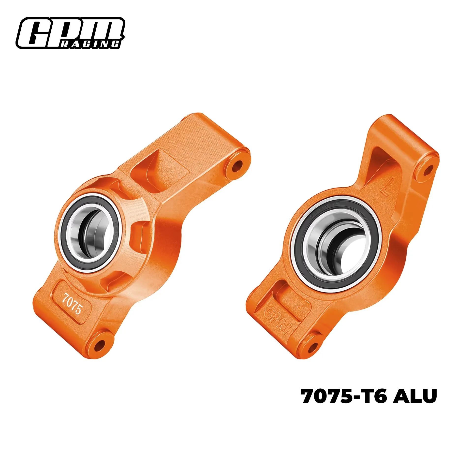GPM 7075 Aluminum Rear Wheel Hubs (Cup) with 3-Bearing Design for TRAXXAS X-Maxx 8S - Heavy Duty Upgrade for XRT 7852 / 7852X