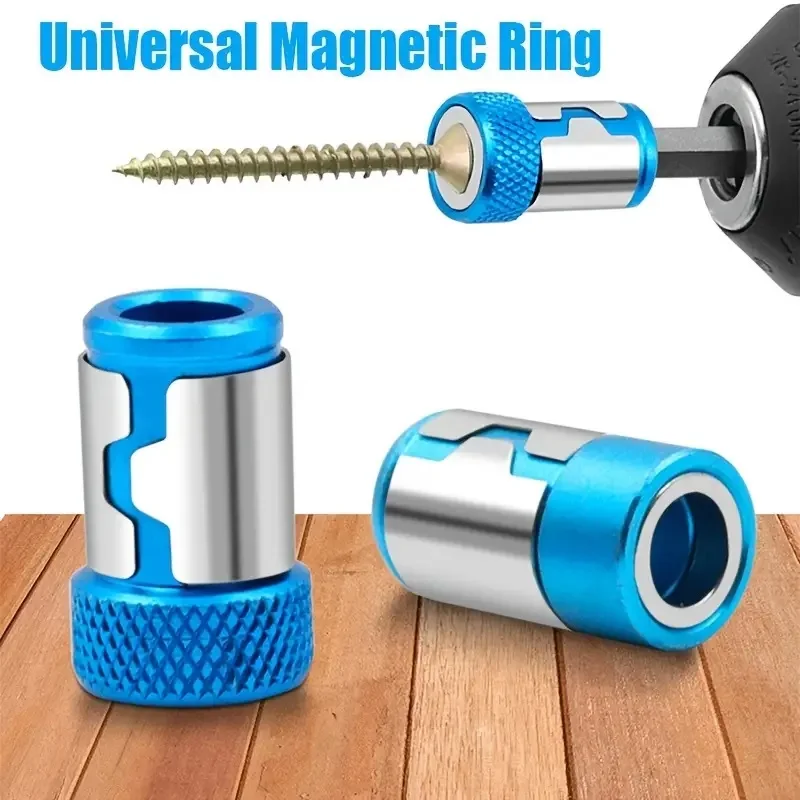 1/3pc Anello magnetico in lega Anello magnetico Punte per cacciavite Anti-corrosione Forte magnetizzatore Punta da trapano Anello magnetico