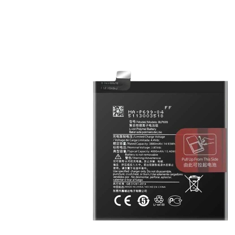 For OnePlus 7 Pro OnePlus 7 Plus BLP699 4000mAh Replacement Battery 2pcs