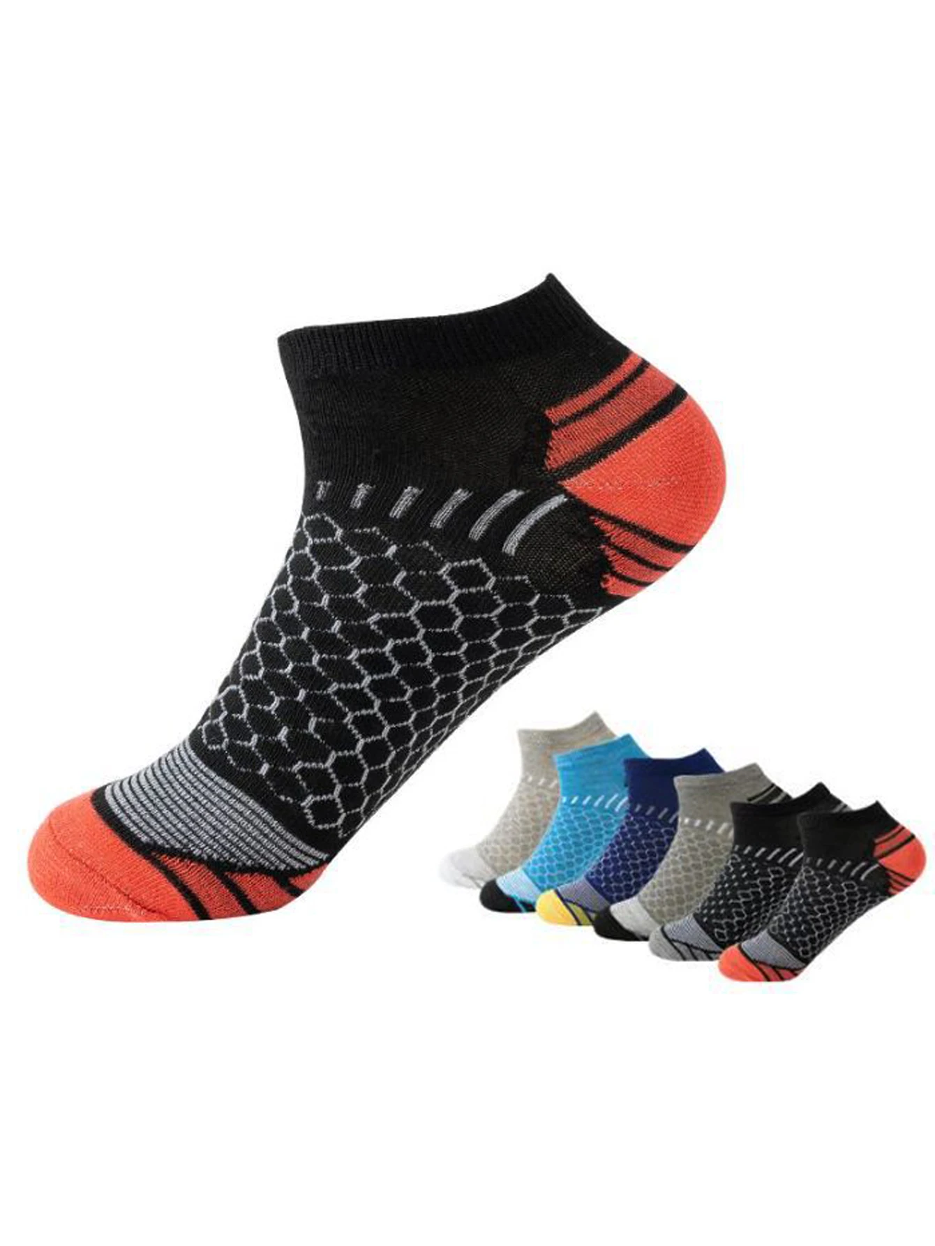 6/12 Paar Herren-Kurz-Sportsocken - Feuchtigkeitsableitend, Atmungsaktiv, Ganzjahres-Sportsocken – Detail 10