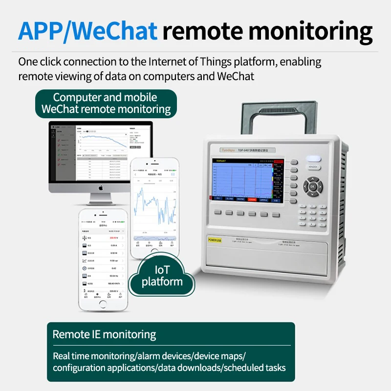 Multi-channel temperature inspection tester data acquisition recorder voltage, current, humidity, pressure and flow rate