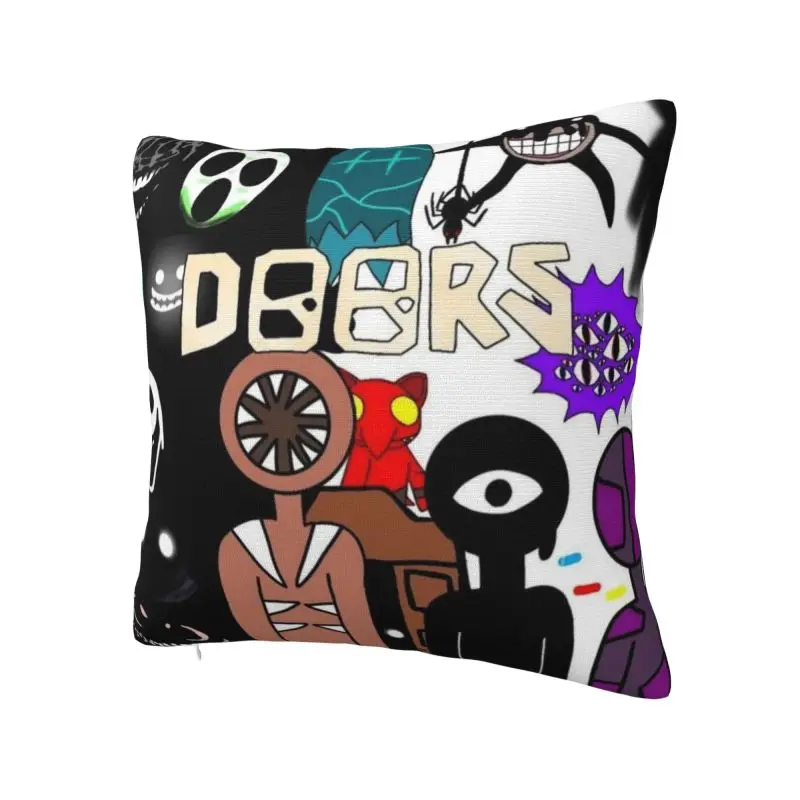 Custom Cartoon Doors Anime Game Pillow Case Decoration Cute Outdoor Cushions Square Pillowcase