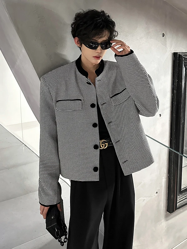 

Мужская куртка TANGZ Studio с наплечными накладками, модный узор с птицами, верхняя одежда класса люкс, свободный крой, полиэстер, молодежная мода