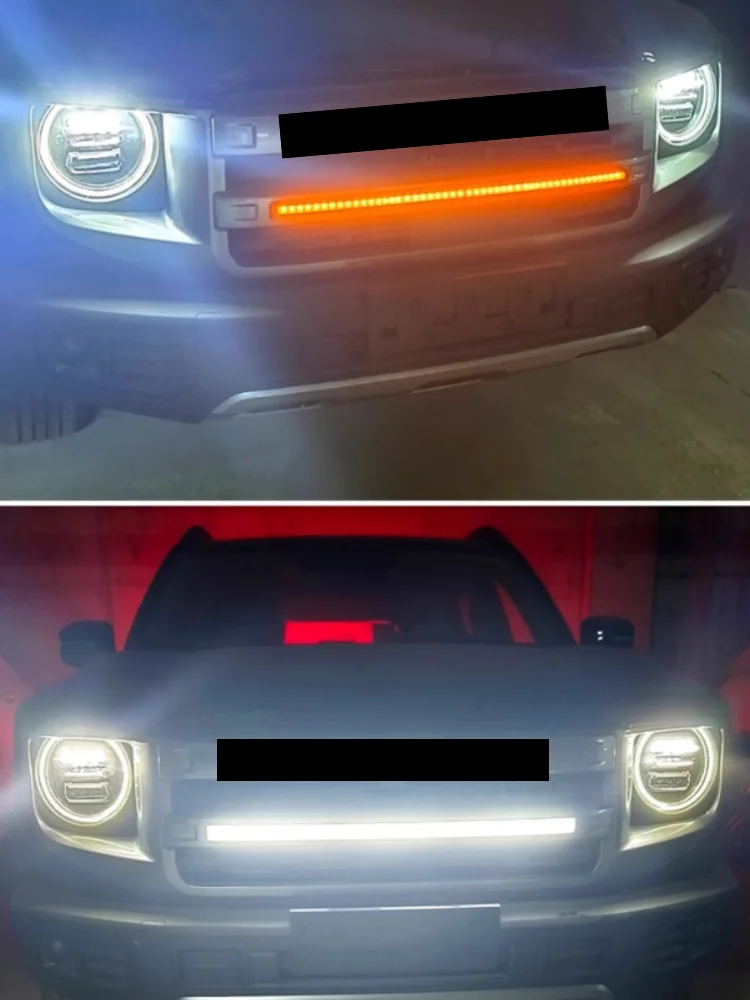 LED Grille Through Lamp for Haval Dargo 1st 2024 modified Daytime running light Front bumper net lamp Car Accessories