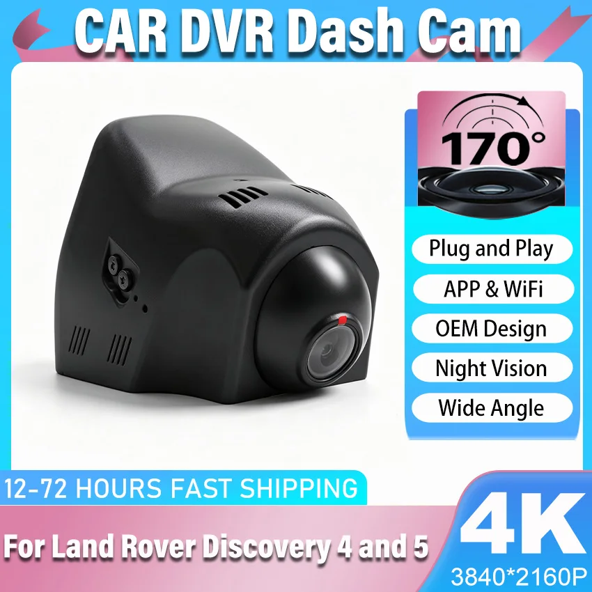 New! Dashcam For Land Rover Discovery 4 and 5 (L462) 2017-2026 Car DVR Camera Recorder, Plug and Play Dash Cam 4K for Car