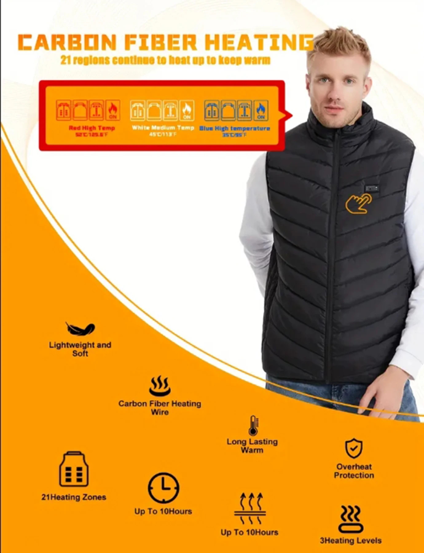 Chaleco calefactable de invierno de 21 áreas, chaqueta de motocicleta para hombre y mujer, chaleco calentador con calefacción, chaqueta táctica con calentador USB