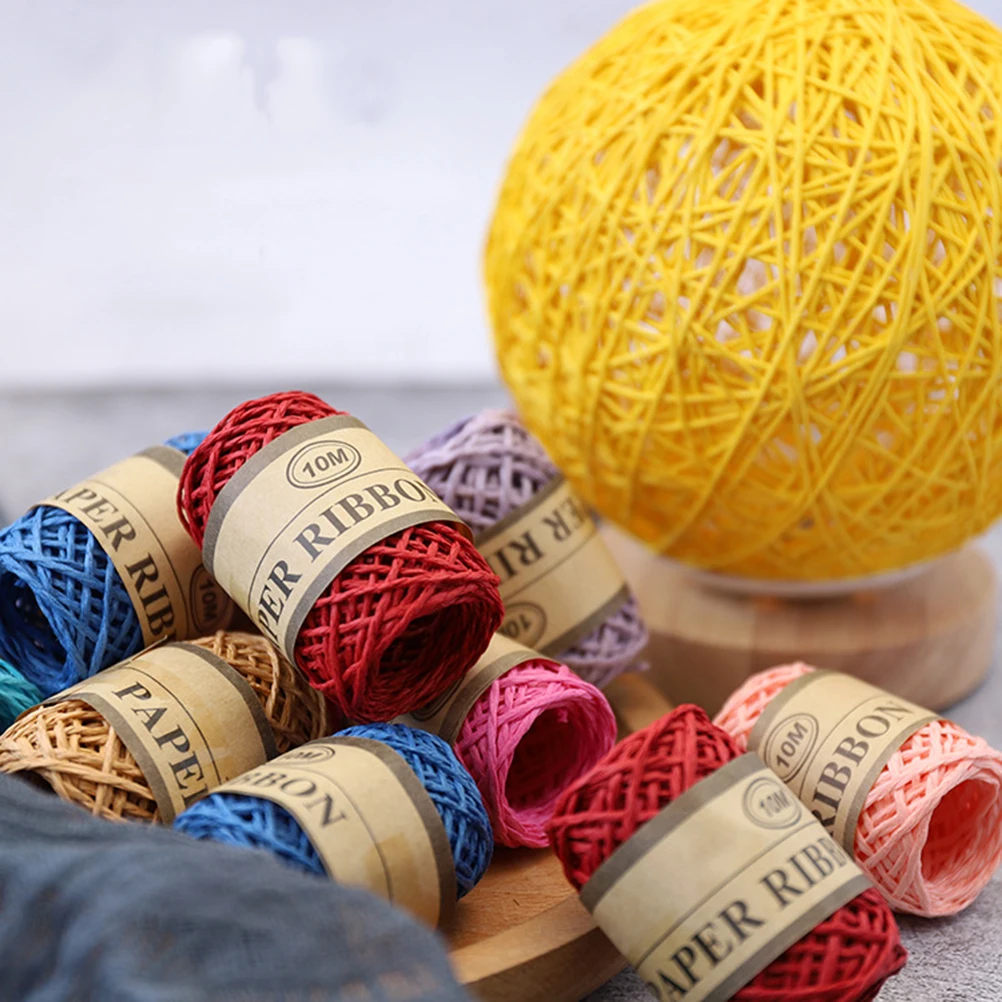 

24 Rolls Colored Jute Twine Paper For Diy Crafts Sewing Gift Wrapping Decor Household Braided Tag Rope Rope String