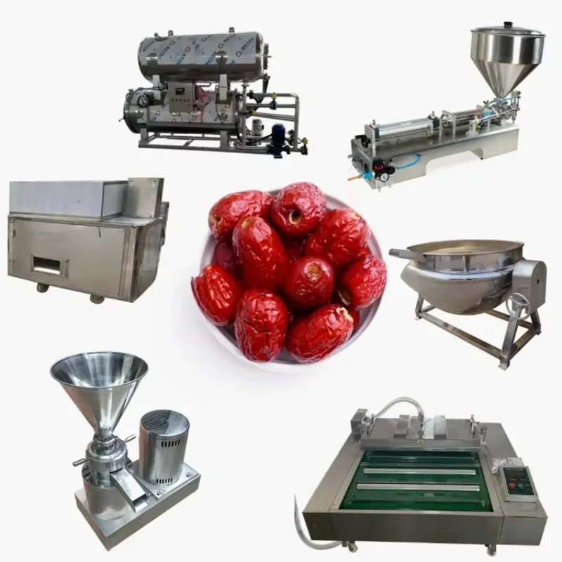 Processing Machinery Palm Washing Machine Jujubes Dates Chocolate with Almond Processing Machine Line for Sale Customized