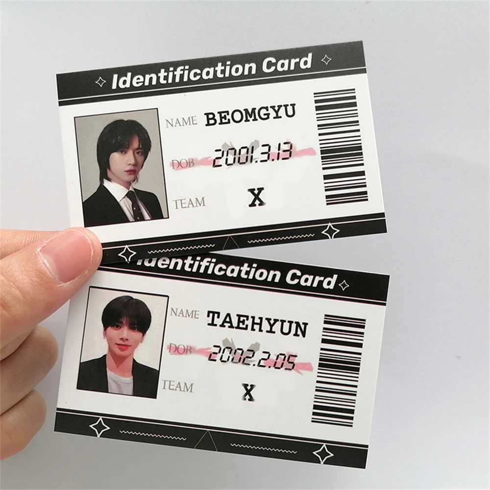 5Pcs/Set KPOP Postcards SOOBIN YEONJUN BEOMGYU TAEHYUN HUENINGKAI ID Card Double-Sided Photocards Fans Collection MOA Gift