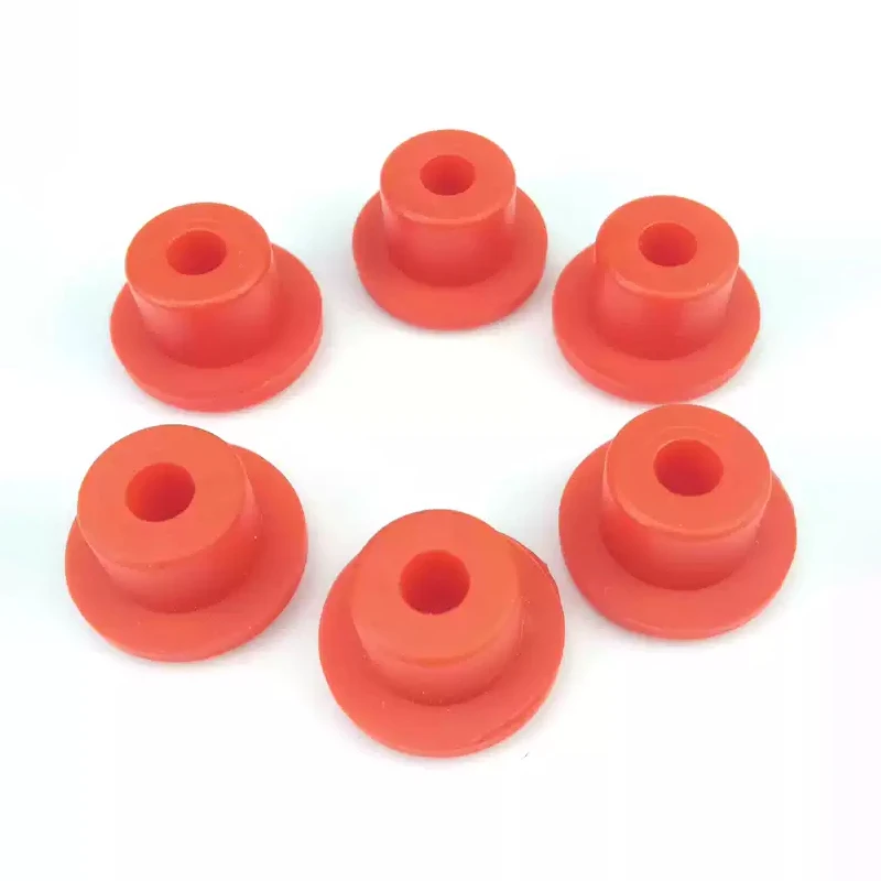 1-50pcs Red Silicone Rubber Hole Plugs Solid/With Hole T Type High Temperature Seal Stopper Dustproof Plug Hole Plug  13-48.5mm