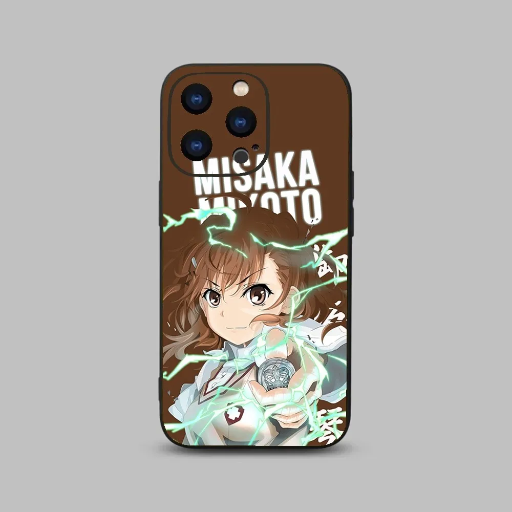 Misaka Mikoto Cute Anime Girl Phone Case For Iphone 15 11 13 14 Pro Max 7 8 Plus X Xr Xs Max Se2020 12mini Cover Case