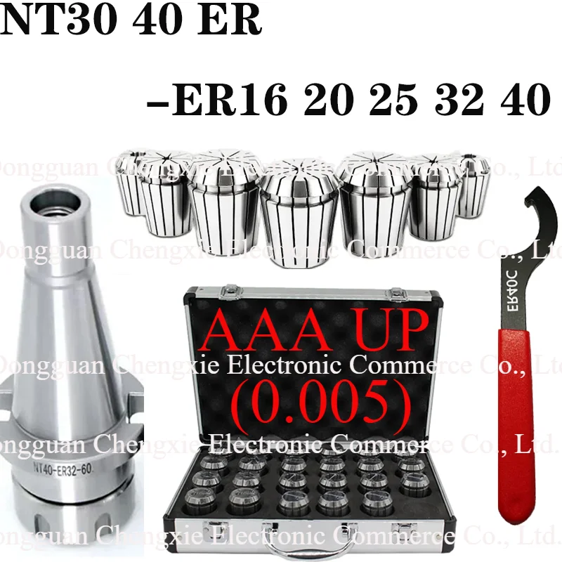 NT30 NT40 ER16 ER20 ER25 ER32 CNC Milling Machine Spindle Tool Holder, NT ER ER16 ER20 ER25 ER32 ER40 Collet Spring Collet Set