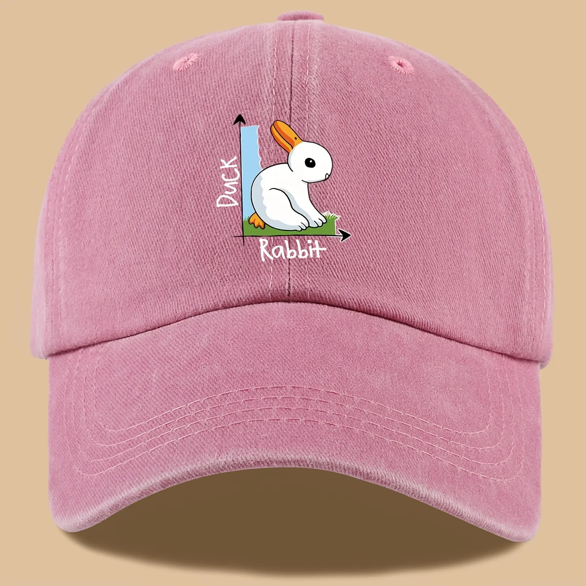 1pc Design Printed Baseball Cap with Philosophical Interest And Visual Illusion, Lightweight Comfortable Breathable Sun Hat, Fas