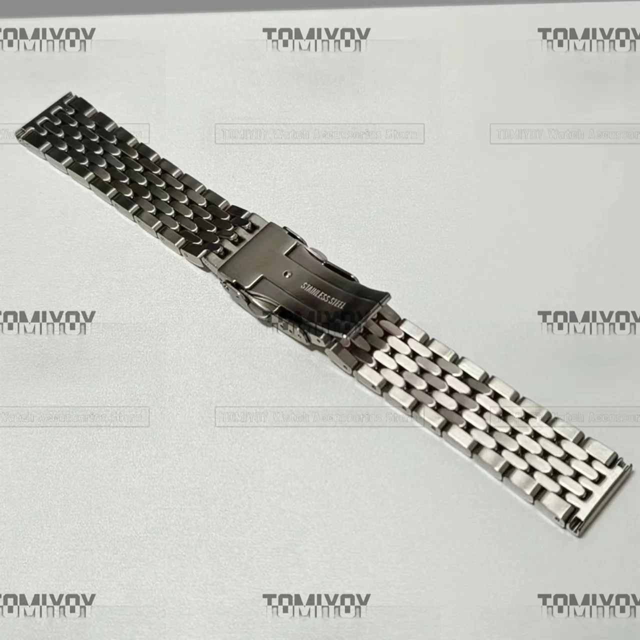 Universary 20MM 22MM Flat End Bead Of Rice Watch Band Strap Bracelet Fit For Sekio Rolex Omega CASIO Watch