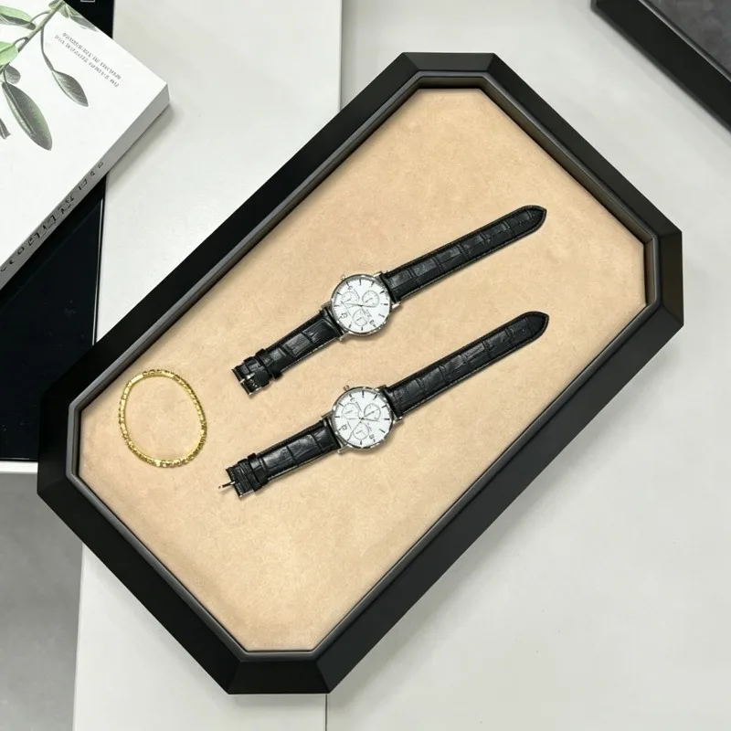 Luxury Watch Storage Tray Creative Earring Display Plate Portable Bracelet Organizer Packaging Tray Retro Necklace Display Plate