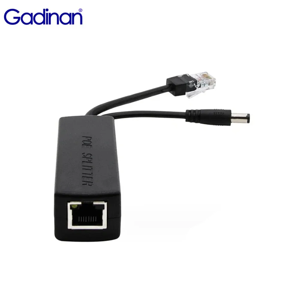 Gadinan POE Connectors Adapter 48V To 12V  Cable Splitter Injector Power Supply Let 12V DC IP Camera Become POE Camera Function