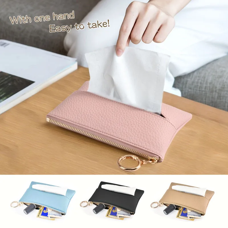 

1PC Multi-functional Portable Tissue Storage Bag Suitable For Carrying Tissues When Going Out Home Trip Or On Business Trips