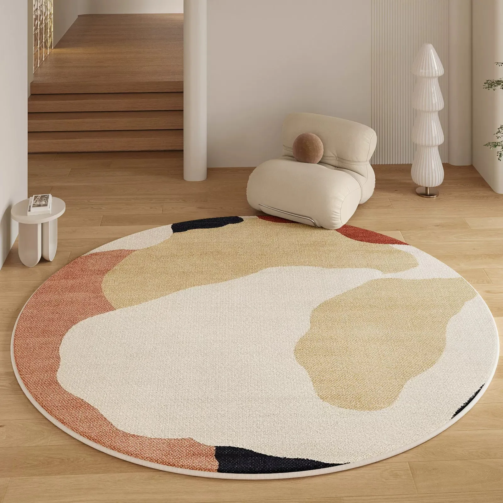 ジャパンディ・ワビサビ風丸型ラグ リビングルーム用カーペット - Home Decor Online Game のレビューと価格