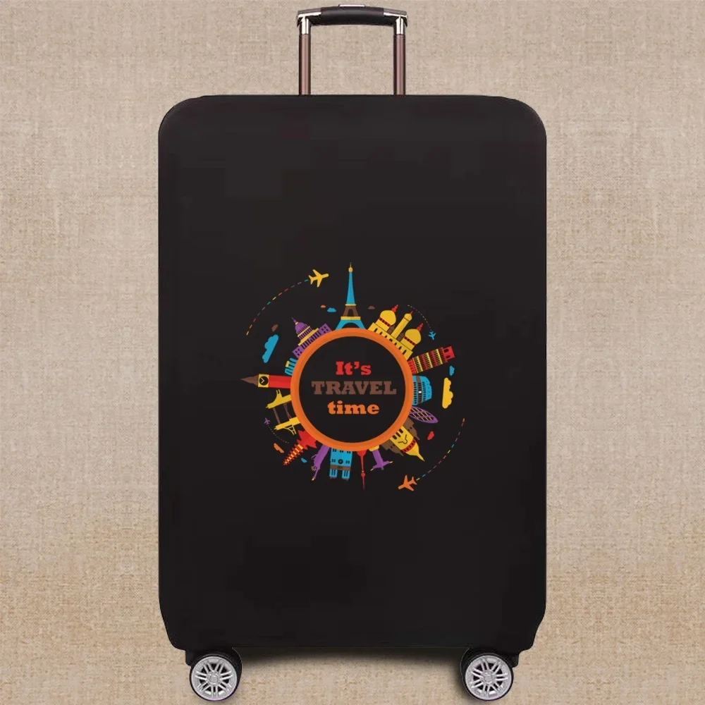 Travel Elastic Protective Cover Luggage Case Travel Global Pattern Series Luggage Cover 18-32inch Travel Accessories