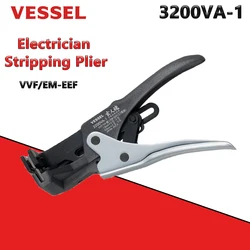 VESSEL 3200VA-1 VA Electrician Stripping Plier for VVF/EM-EEF Wire Stripper with Electricians Skill Tests Repair Hand Tools