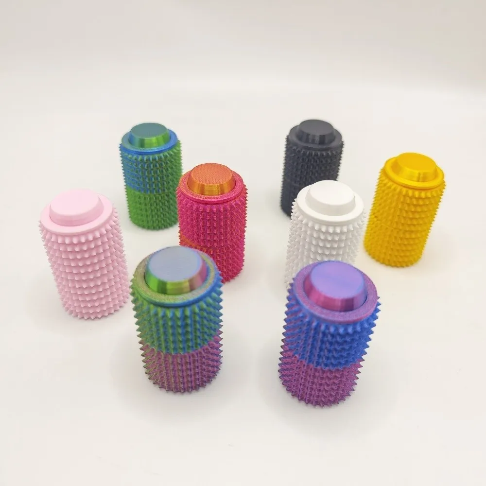 لعبة جريبي صغيرة جديدة قابلة للدوران لتخفيف التوتر بطباعة ثلاثية الأبعاد لعبة حسية فريدة من نوعها مع تدليك شائك لتخفيف الضغط بأطراف الأصابع