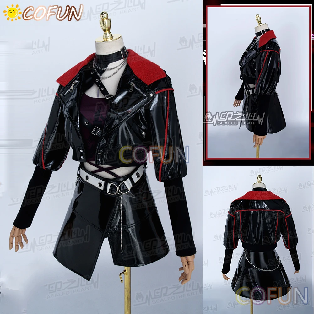 COFUN PJSK Shiraishi An Cosplay Costume Project Sekai Coat Skirt Uniform Game Suit Halloween Party Outfit Clothing PU Coat