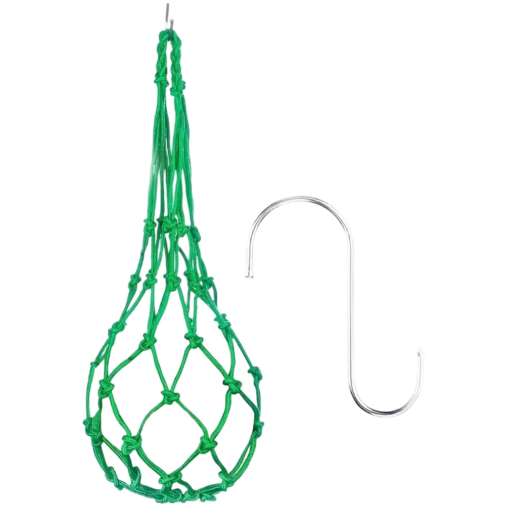 Hanging Feeding Net Bag for Chickens Constructed from Tough Nylon to Support Long Term Use with For Fruits Vegetables and Greens