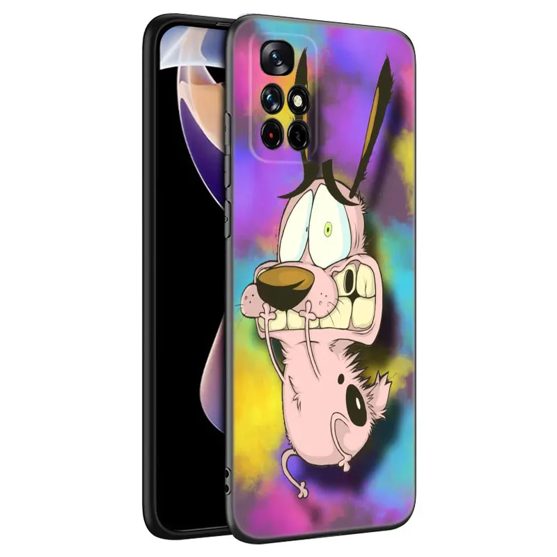 Dog-Courage-The-Cowardly Phone Case For Xiaomi Redmi Note 8 9 10 11 11E 11T 11S 12 Pro 4G Plus 5G 8T 9S 10S 12S Black Cover