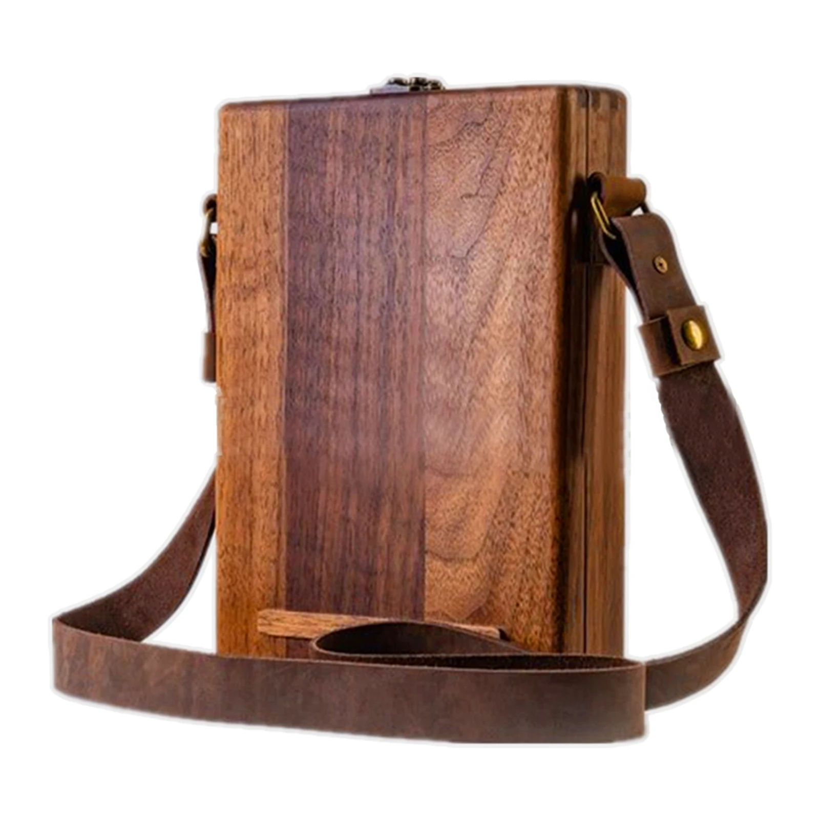 Outdoor Retro Portable Artist Tool Crossbody Handmade With Adjustable Strap Multifunction Gift Writer Messenger Wood Box Postman