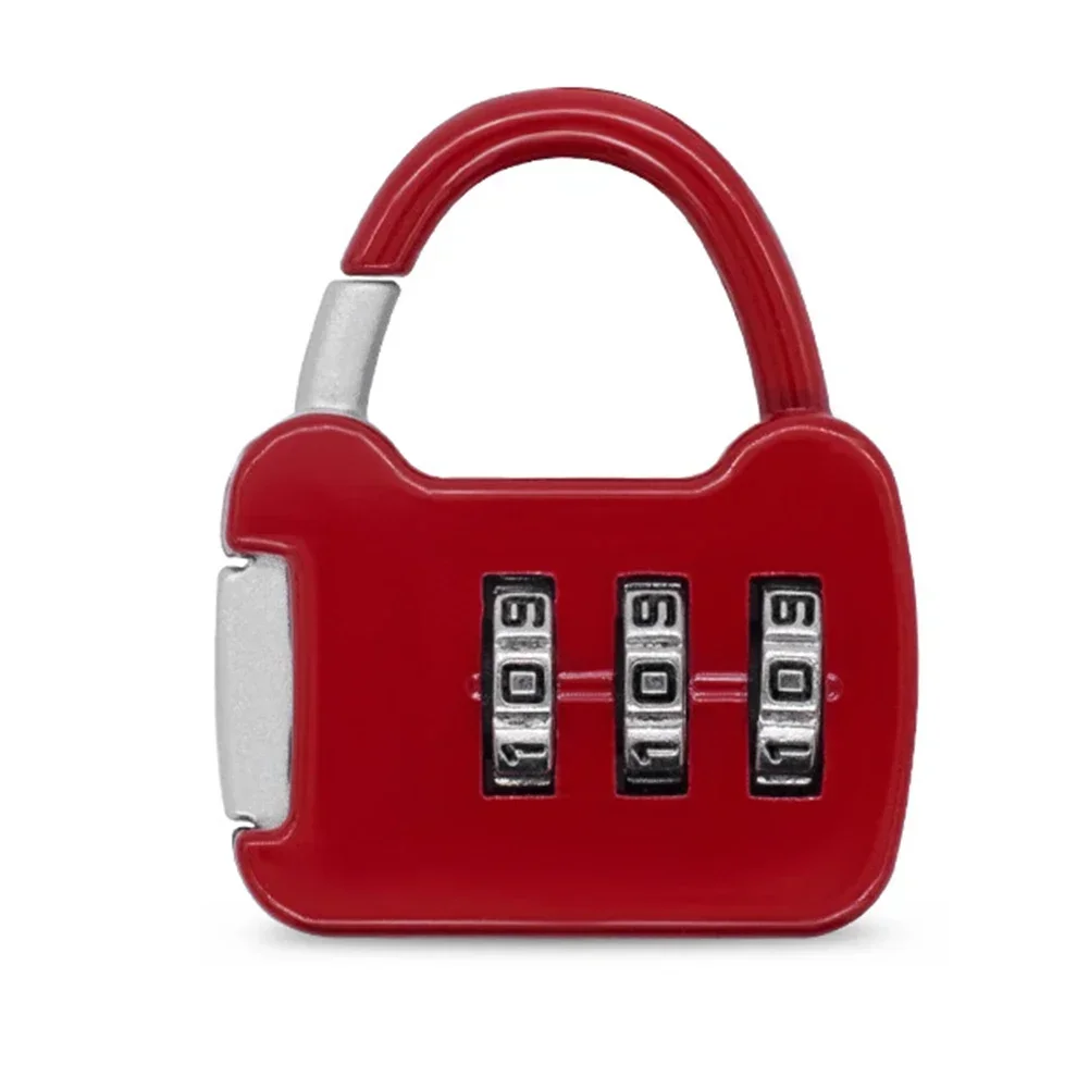 3 Digit Code Combination Padlock Small Travel Luggage For Case Lock Keyless Shackle Lock For Backpack Gym School Locker