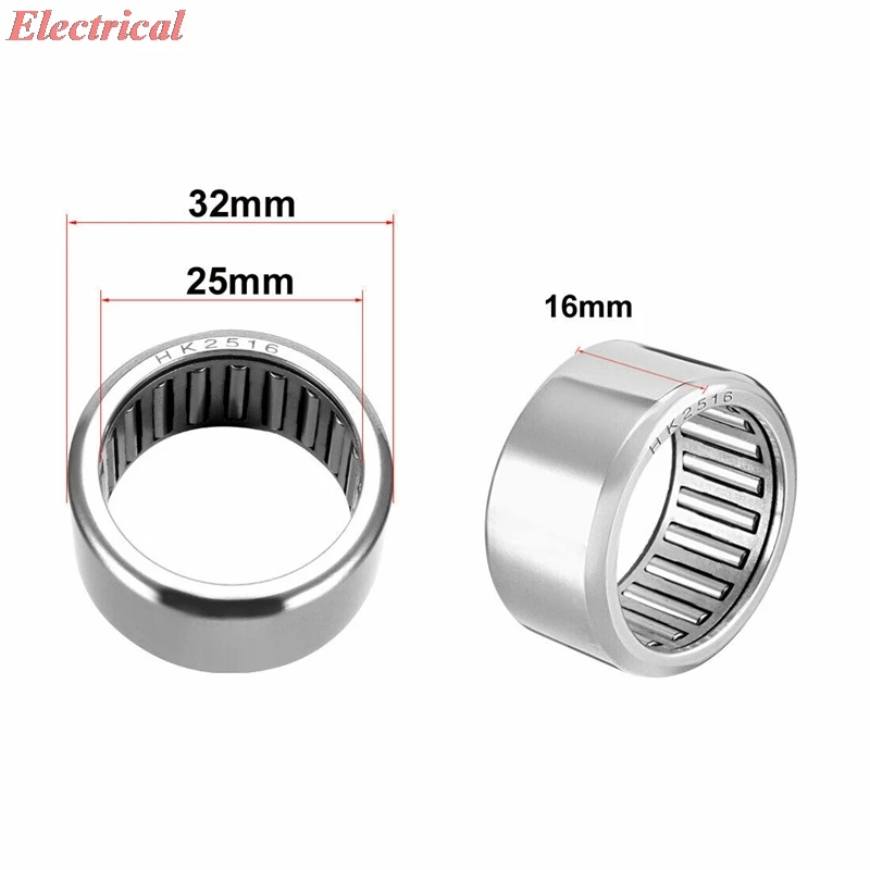 HK2516 Drawn Cup Needle Roller Bearings 25mm Bore Dia, 32mm OD, 16mm Width