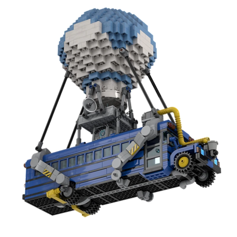 New 1666PCS Popular Game MOC Battle bus Model Building Blocks Assembled DIY creative ideas Kids Toys Birthday Christmas Gift