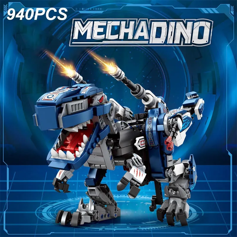 

940PCS Mechanical Tyrannosaurus Rex Building Blocks Joints Movable Dinosaur Creative Model Bricks Children's Toy Holiday Gifts