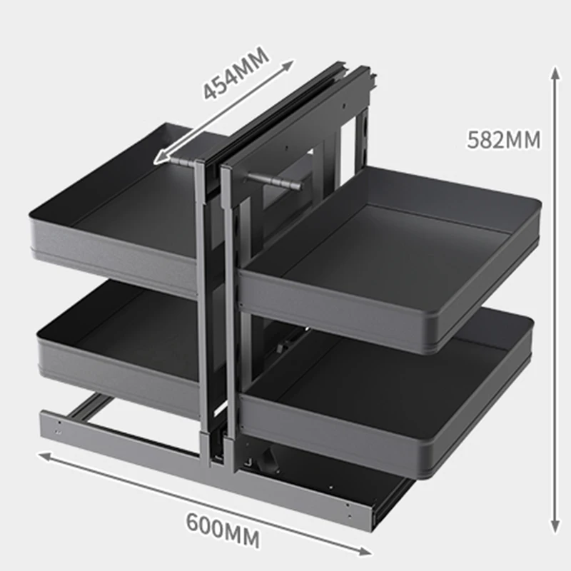 Panier de traction d'angle, supports de rangement réglables, Organization de vaisselle de cuisine, p
