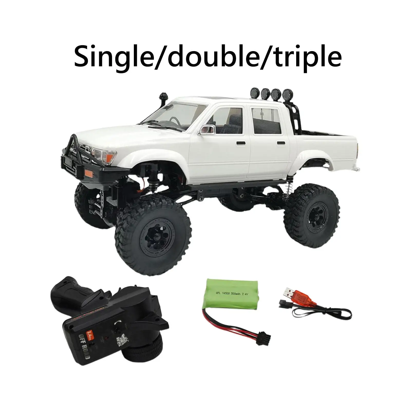 1:16 Scale C64-1 RC Truck Rechargeable Climbing Vehicle 4WD Electric Vehicle