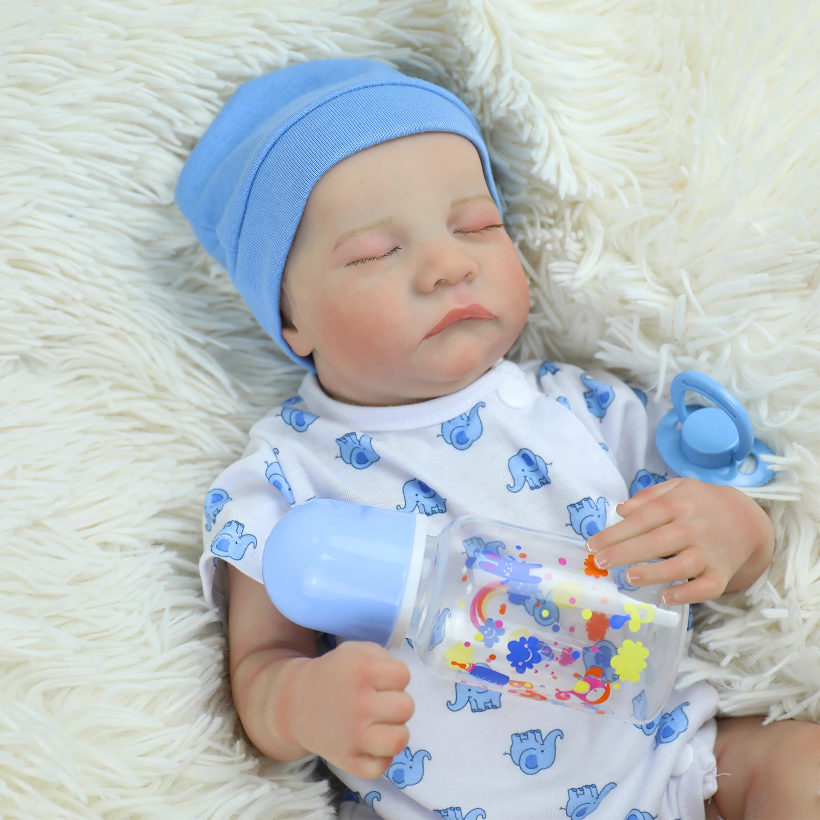 Lifereborn Bambole Reborn realistiche da 19 pollici Vinile morbido Giocattolo neonato realistico fatto a mano per regali di Natale per ragazze per bambini