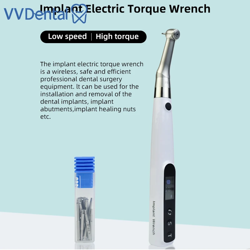 

VVDental Dental Electric Torque Driver Wrench Dental Universal Implant Torque Wrench with 16Pcs Screwdriver
